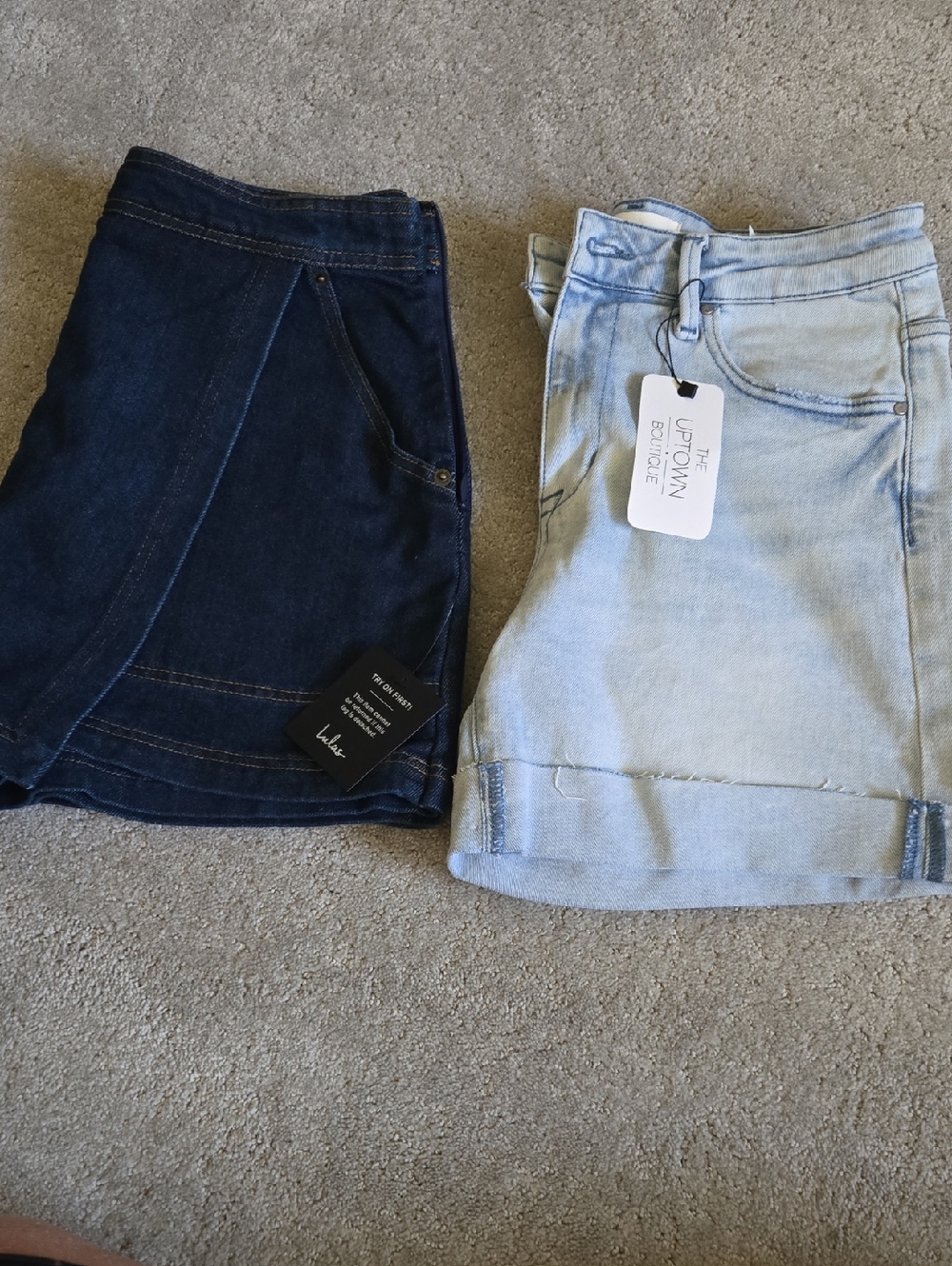 Women's Denim Skort And Shorts Duo - Dark Indigo & Light Wash